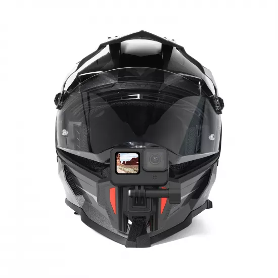 TELESIN Motorcycle Helmet Chin Mount for Action Cameras(Orange)
