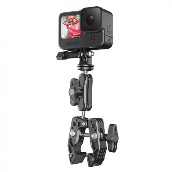 TELESIN Multifunction Crab Clamp with 2.3" Ball Head Arm