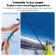 TELESIN New Design 3m Carbon Fiber Selfie Stick