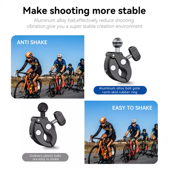 TELESIN Plastic Universal Handlebar Mount Tube Clamp