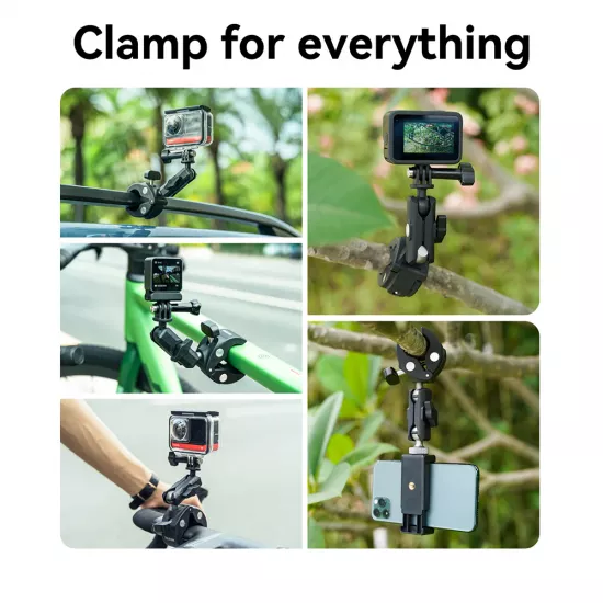 TELESIN Plastic Universal Handlebar Mount Tube Clamp