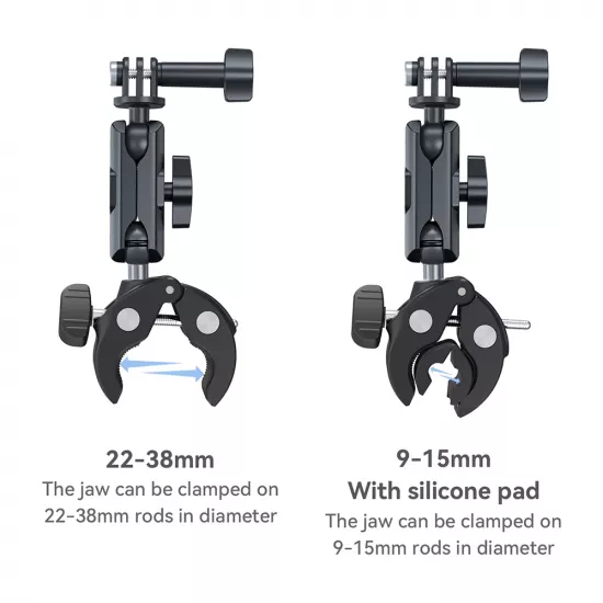 TELESIN Plastic Universal Handlebar Mount Tube Clamp