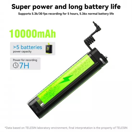 TELESIN Rechargeable Selfie Stick for Action Cameras & Smartphones TELESIN Rechargeable Selfie Stick for Action Cameras & Smartphones