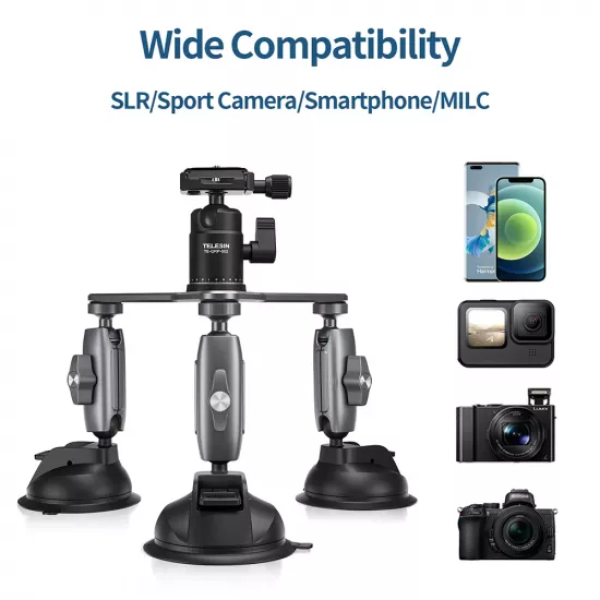 TELESIN Three-Arm Suction Mount TELESIN Three-Arm Suction Mount
