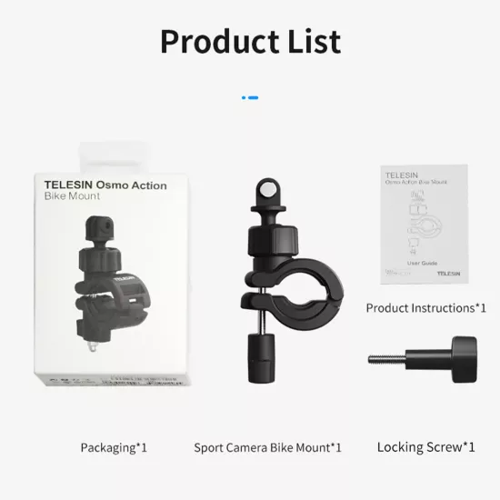 TELESIN Sport Camera Bike Handlebar Mount for GoPro