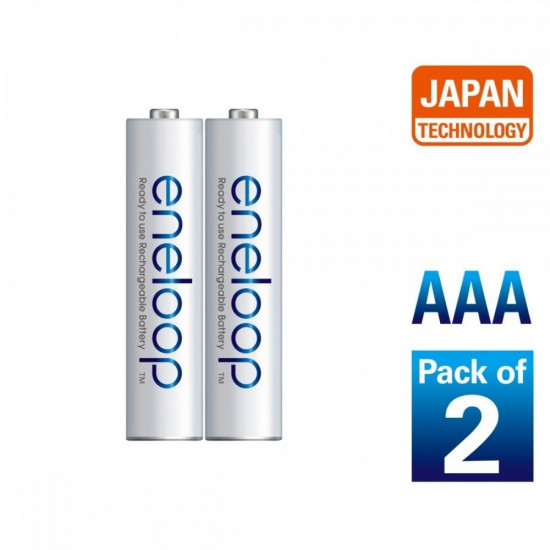 Panasonic Eneloop AAA 750mAh Rechargeable Batteries 2 Pack