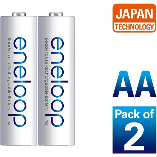 Panasonic Eneloop AA 1900mAh Rechargeable Batteries 2 Pack