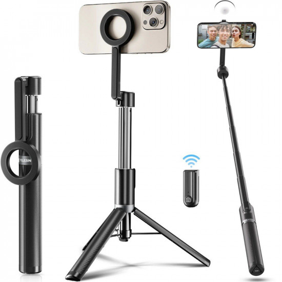TELESIN Portable Magnetic Phone Selfie Stick Tripod