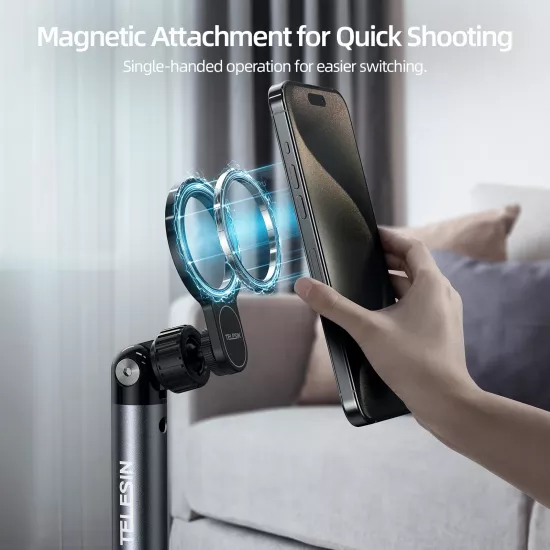 TELESIN Mobile Video/Live Shooting Magnetic Floor Stand TELESIN Mobile Video/Live Shooting Magnetic Floor Stand