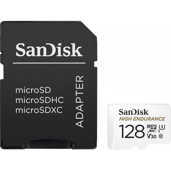 SanDisk 128GB High Endurance MicroSDXC Card for Dash Cam & Home Security Camera