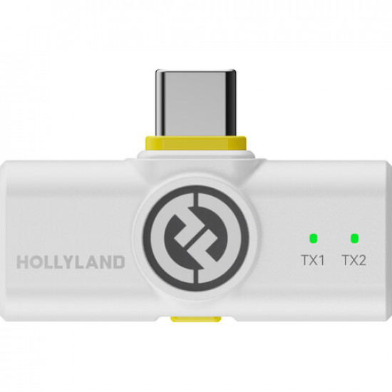 Hollyland LARK M2 DUO 2-Person Wireless Combo Microphone System (White)
