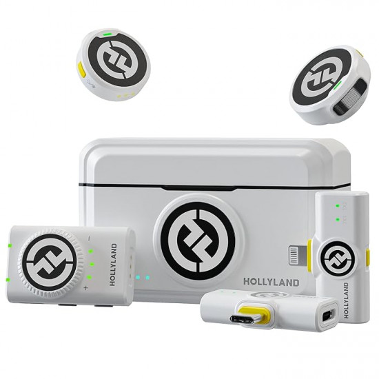 Hollyland LARK M2 DUO 2-Person Wireless Combo Microphone System (White)