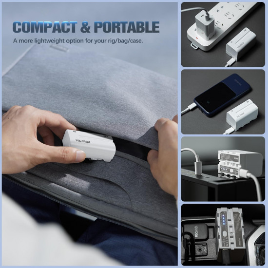 VILTROX NP-F550 Battery 2200mah with USB-C Charging Port