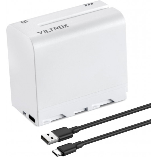 VILTROX NP-F970 Battery 6600mah with USB-C Charging Port