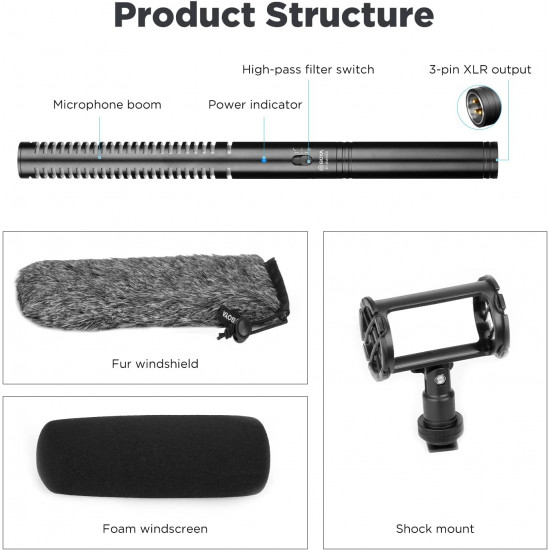 BOYA BY-BM6060 Shotgun Microphone BOYA BY-BM6060 Shotgun Microphone