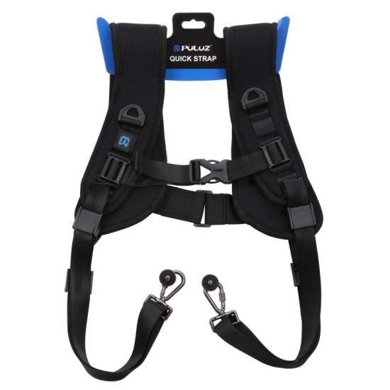 PULUZ Quick Release Double Shoulder Harness Soft Pad Decompression Foam Strap Belt