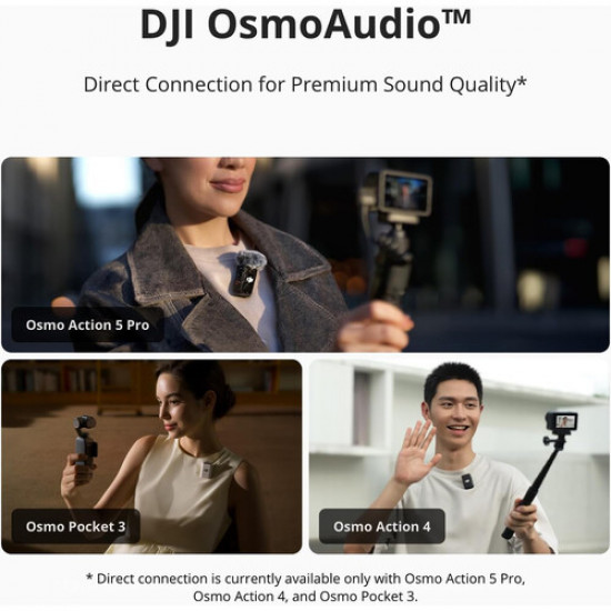 DJI Mic 2 Compact Digital Wireless Microphone System/Recorder for Camera & Smartphone