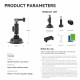 TELESIN Upgraded General Suction Cup Mount With Phone Clip