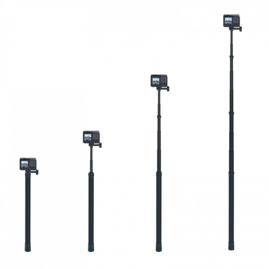 TELESIN Ultra Light No Bending Carbon Fibre Selfie Stick For Action Cameras 3M