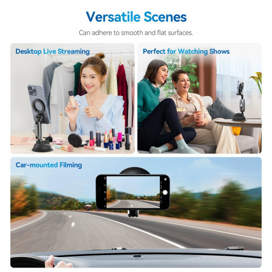 TELESIN Suction Cup Magnetic Phone Mount Holder Smartphone Magsafe