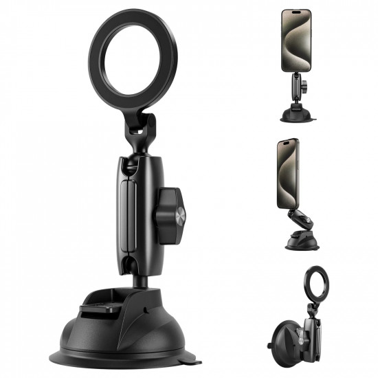 TELESIN Suction Cup Magnetic Phone Mount Holder Smartphone Magsafe
