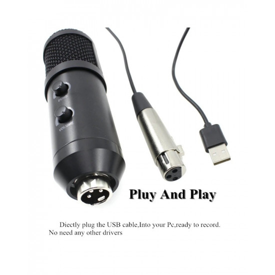 BM 900 USB Microphone Condenser Studio With Stand Tripod And Pop Filter Mic