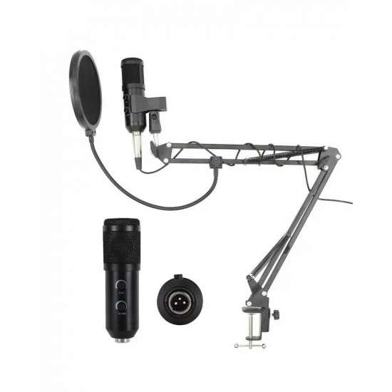 BM 900 USB Microphone Condenser Studio With Stand Tripod And Pop Filter Mic