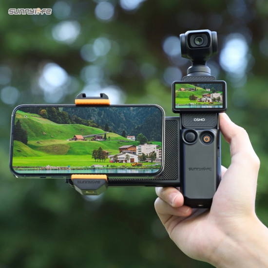 Sunnylife Phone Holder Mount Expansion Adapter Protective Cover for Osmo Pocket 3