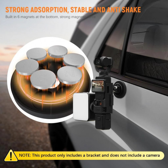 Pocket 3 Magnetic Mount Magnet Bracket Expansion Adapter Holder with Cold Shoe Pocket 3 Magnetic Mount Magnet Bracket Expansion Adapter Holder with Cold Shoe