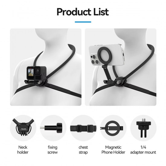 TELESIN 2in1 Magnetic Neck Mount SE 2.0