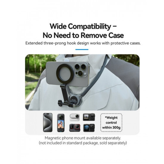 TELESIN 2in1 Magnetic Neck Mount SE 2.0