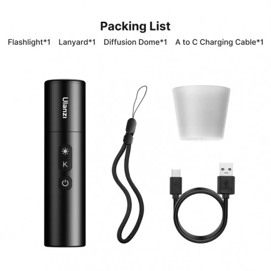 Ulanzi LM07 Photography Rechargeable Flashlight Ulanzi LM07 Photography Rechargeable Flashlight