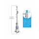 NiceFoto LS-M6 Stainless Steel Heavy Duty Adjustable Light Stand With Wheels and Arms