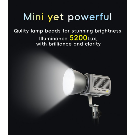 NiceFoto AR-600A Bi-Color Mini Portable LED Video Light Photography Fill Light