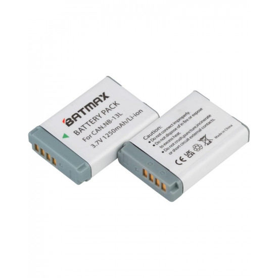 NB-13L for Camera Battery Powershot G1 X Mark II, G5X, G5 X Mark II, G7X, G7X Mark II, G7 X Mark III, G9X, N100, SX620 HS