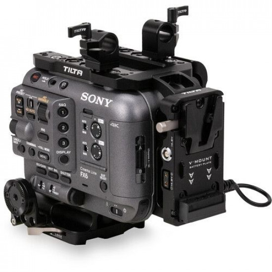 Tilta Camera Cage for Sony FX6 with V-Mount Battery Plate Advanced Kit (ES-T20-B-V)