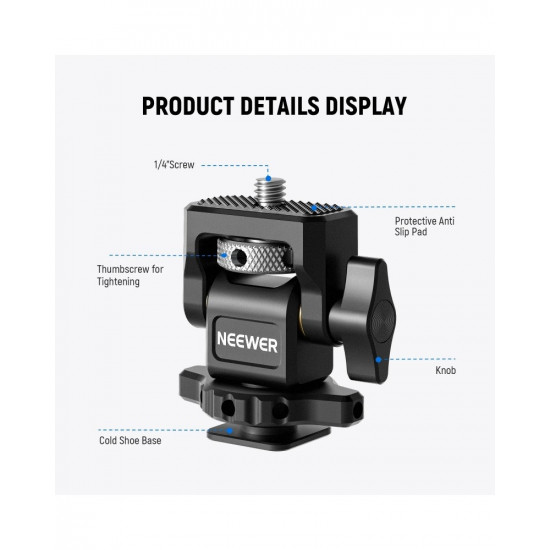 NEEWER MA002 Field Monitor Holder with Cold Shoe Mount