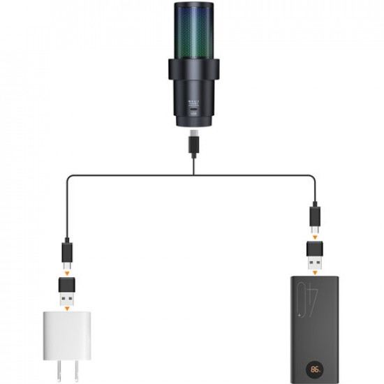 COMICA Audio EJoy Uni Pro D RGB Cardioid Condenser Wireless/USB-C Microphone with Desktop Stand