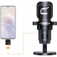 COMICA Audio EJoy Uni Pro D RGB Cardioid Condenser Wireless/USB-C Microphone with Desktop Stand