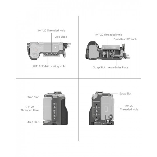 SmallRig HawkLock Quick Release Cage Kit for Sony ZV-E10 II