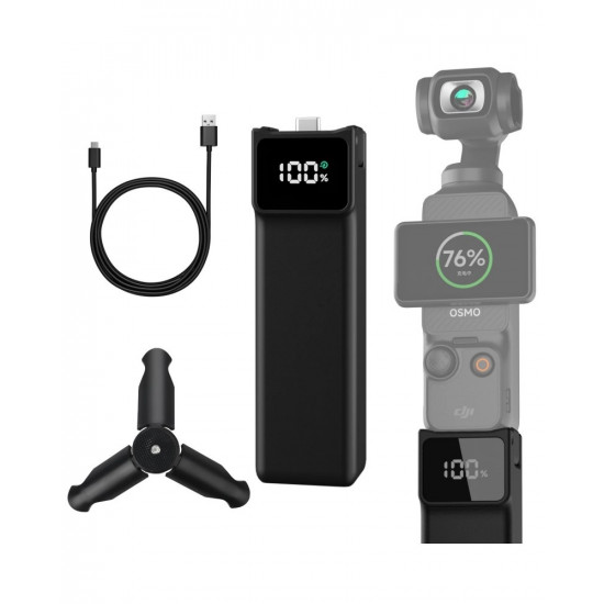 Portable Battery Handle for DJI Osmo Pocket 3 5000mAh with MINI Tripod Portable Battery Handle for DJI Osmo Pocket 3 5000mAh with MINI Tripod