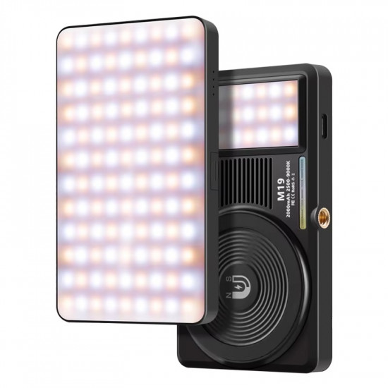 M19 Magnetic Double-Sided LED Video Light – Dimmable 2500K-9000K Fill Light M19 Magnetic Double-Sided LED Video Light – Dimmable 2500K-9000K Fill Light