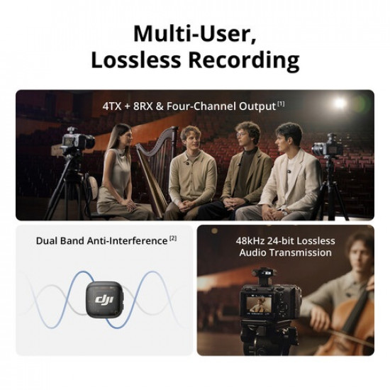 DJI Mic 3 2-Person Compact Wireless Microphone System/Recorder for Camera & Smartphone
