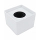 Microphone Interview Handheld Adapter with Foam and Square Cube White