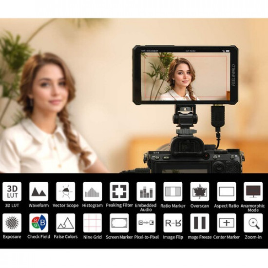 FeelWorld PS6 5.5" OLED Vertical Horizontal On-Camera Monitor FeelWorld PS6 5.5" OLED Vertical Horizontal On-Camera Monitor