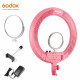 Godox LR160 Pink Led Ring Light with Make Up Mirror Bi-color 3300-8000K 18W Video Selfie Makeup Fill Lighting Live Shooting