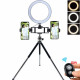 Puluz 16 cm Metal Mini Tripod for Selfie LED Flash Light Multi-position Bracket Base for Iphone Xiaomi Huawei Phones Video Bloggers Shooting