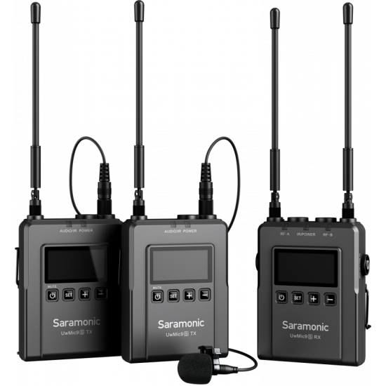 SARAMONIC UWMIC9S KIT2 WIRELESS MICROPHONE SYSTEM (TX+TX+RX) SARAMONIC UWMIC9S KIT2 WIRELESS MICROPHONE SYSTEM (TX+TX+RX)