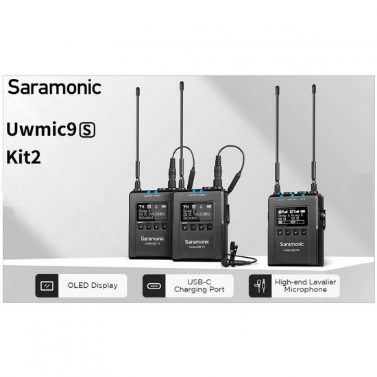 SARAMONIC UWMIC9S KIT2 WIRELESS MICROPHONE SYSTEM (TX+TX+RX) SARAMONIC UWMIC9S KIT2 WIRELESS MICROPHONE SYSTEM (TX+TX+RX)