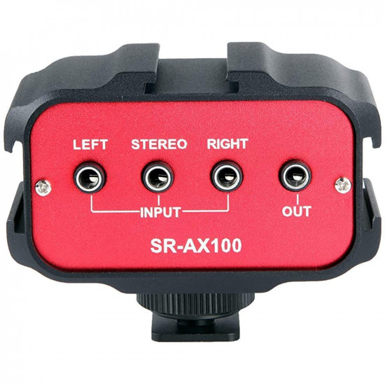 Saramonic SR-AX100 Universal Dual Channels Microphone Amplifier Audio Mixer Adapter Saramonic SR-AX100 Universal Dual Channels Microphone Amplifier Audio Mixer Adapter